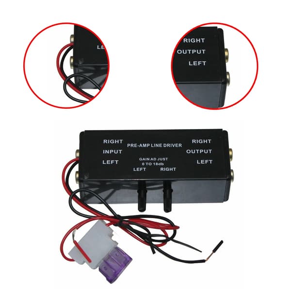 Sort Rca Input/Output Justerbar Pac Turbo 1 Line Driver Signalforstærker Booster Adapter til Bil