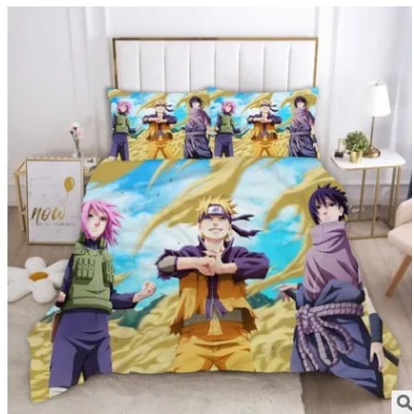 Anime Naruto Sängkläder Set för barn Pojkar Dubbelt cover Täcken Set Akatsuki Itachi Sasuke Kakashi Lakan Baby Överkast U AU Single 140x210cm