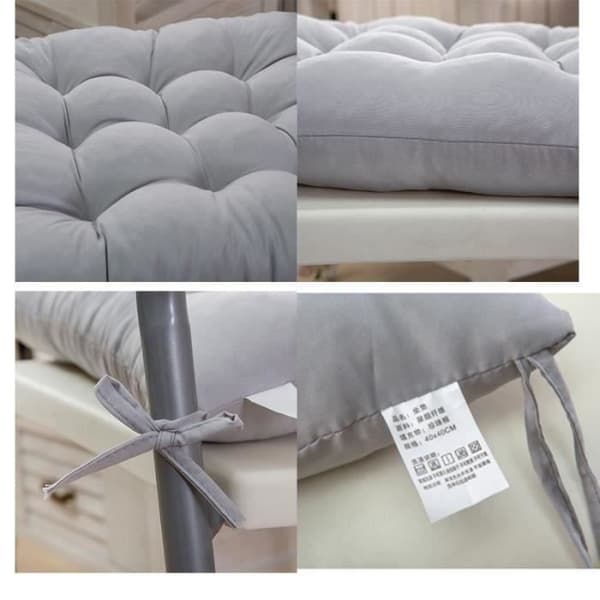 (Grå) Stolputer - HAOPYOU - Sett med 4 - 40x40cm - Polyester - Bomullsfyll - Grå Gray