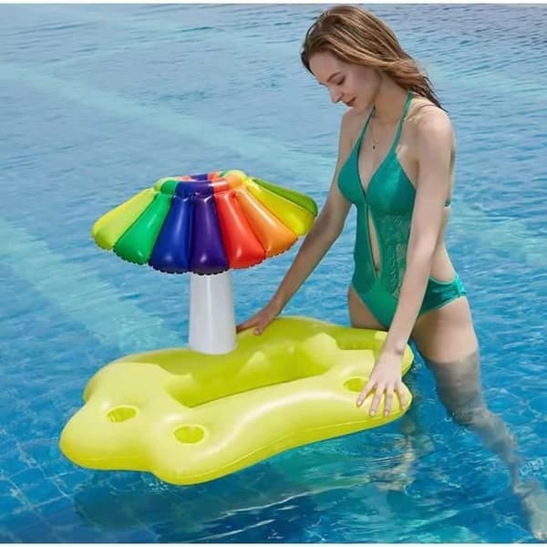 Flydende Poolbar, Pool Float til Voksne, Oppustelig Poolbar, Pool Float, 95x55x55cm