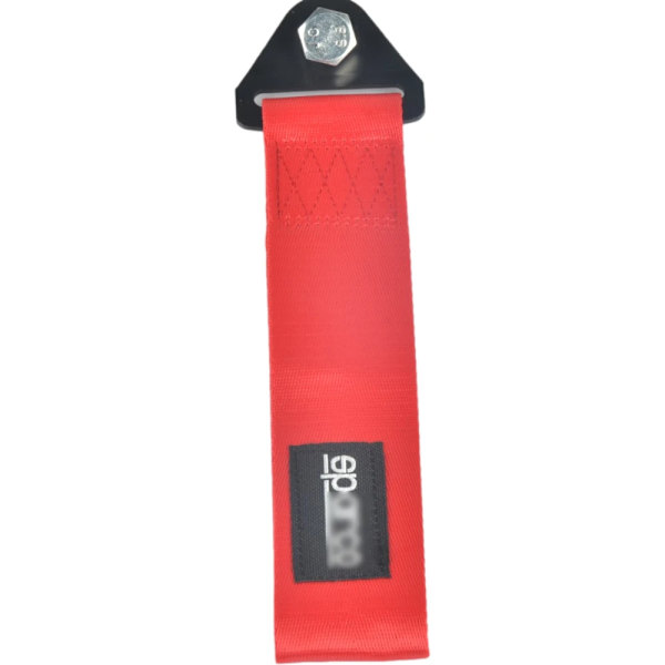 Modifierad släpvagnsbälte för bil, Trendig släpvagn, Ulen nylon hög motstånd, universal automatisk justering med skruvmutter, 2 tum, 28x5cm SP Logo Red