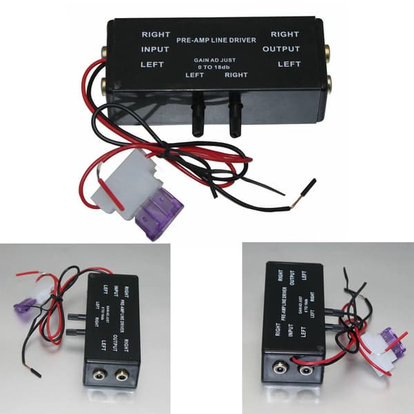 Sort Rca Input/Output Justerbar Pac Turbo 1 Line Driver Signalforstærker Booster Adapter til Bil