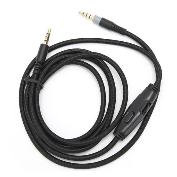 Lydkabel - DUOKON - 3,5 mm - Lydstyrkekontrol - HyperX Cloud-kompatibel - Sort Black
