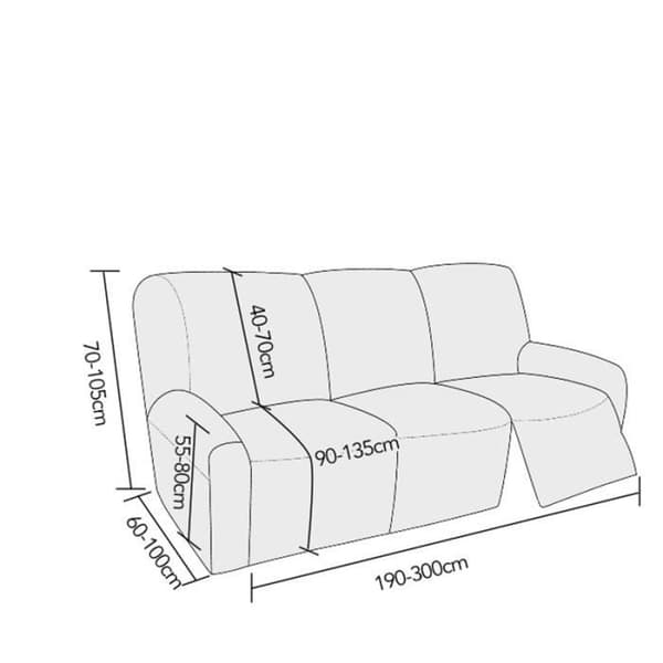 Sofföverdrag för 3-sits Relax Soffa, Sofföverdrag Schäslongöverdrag shiwares sofföverdrag Mintgrön