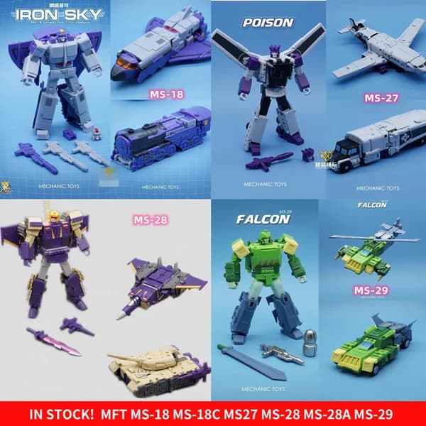 MFT MS-18 IRON SKY MS-27 POISON Octane MS-28 Thunderbplt Blitzwing MS-18C MS-29 Springer Three Warriors Actionfigur Robot