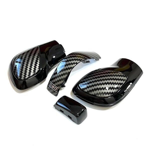 För VW Golf 6 7 R GTI Passat B7 B8 CC R20 Jetta MK6 GLIBsvart bakfärg Med Kolfiberväxelknopp Växelns cover DSG Logo-Svart-4 Black-4
