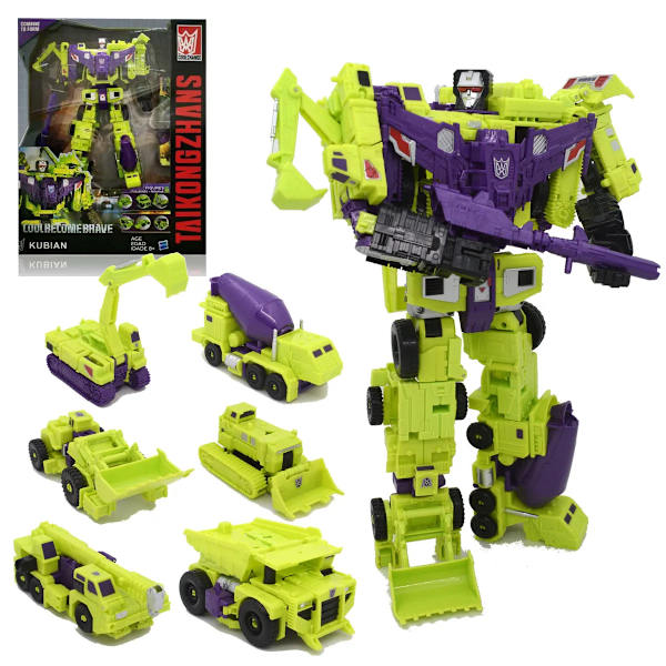 HZX 6In1 Devastator Haizhixing Transformation Leksaker Anime Action Figur KO G1 Robot Flygplan Engineering Fordonsmodell NO Box 6in1 Defensor