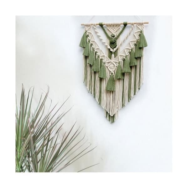 Handvävd Makramé Väggbonad, Boho Ornament, Vacker Dekorativ Tapet för Vardagsrumsdekor