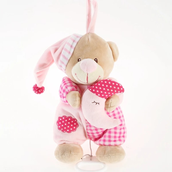 25 cm Kawaii Nalle Musikljus Plyschdockor Pat Lamp Sovkomfort LED Nattljus Blidka Björnleksaker för barn Presenter Bear