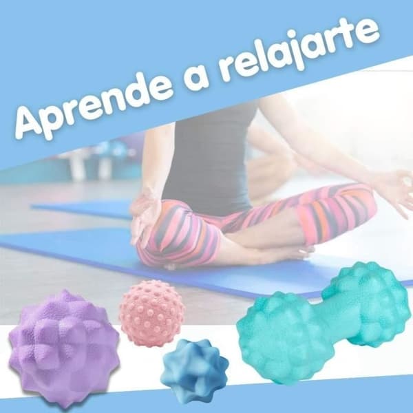 (Sort) 4 Massagebolde til Myofascial Release - Triggerpunktterapi, Muskelknude Lindring og Yoga Terapi Black