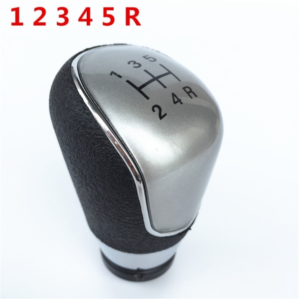 5/6-växlad manuell bilstyling Växlingsknopp Damask Boot Case för Ford Focus 2 MK2 FL MK3 MK4 Fiesta MK7 KUGA GALAXY C-max B-max-5-Speed ​​Silver 5-Speed Silver
