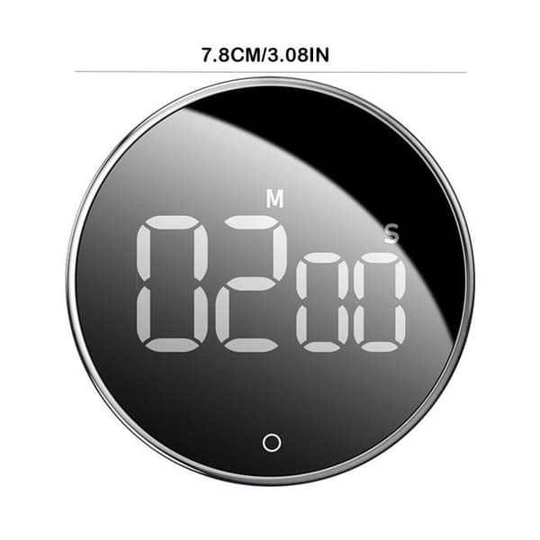 Timer - Timglas, Magnetisk Digital Kökstimer, för Matlagning, Dusch, Studier, Stoppur, Räknare - Typ svart