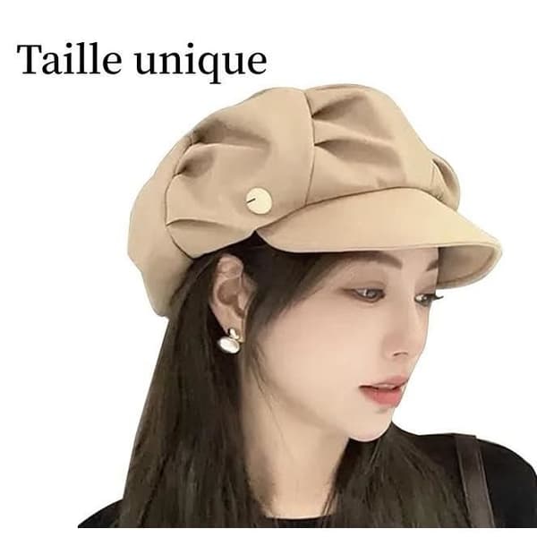 Vintermössa - Dam - Moln Basker - Beige och Khaki - One Size - 2 Delar beige, khaki