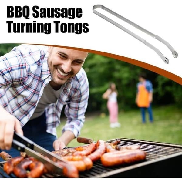 Grilltænger - Rustfrit stål - Sæt med 2 - Moderne design - Sikkert greb - Integrerede ruller