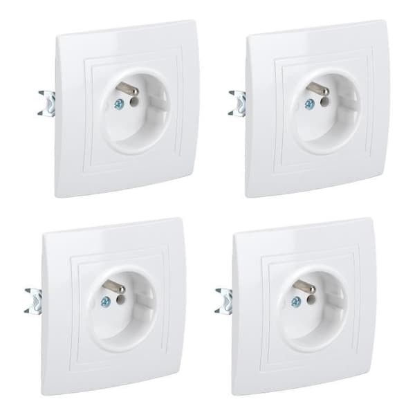 Veggkontakt - CIKONIELF - 8 stk - 16A - 220V - Avtakbart frontpanel As shown