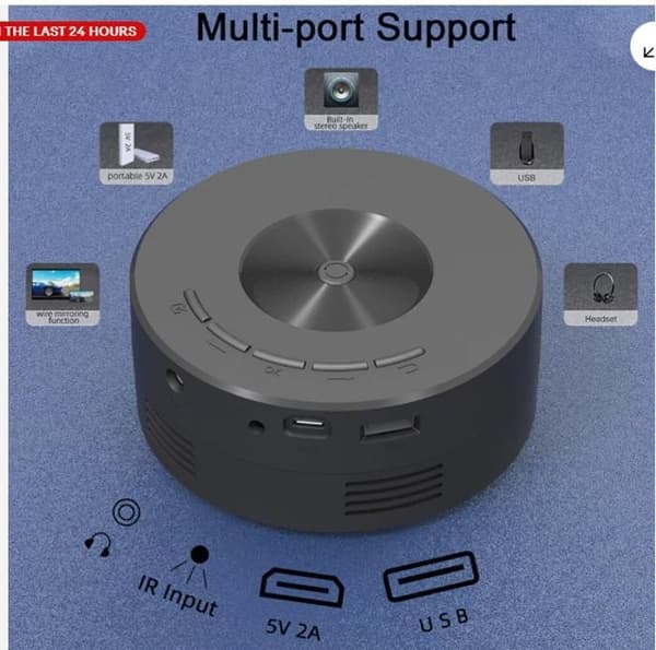 Mini WiFi Projektor Portabel LED Hemmabio Android TV Bluetooth USB 1080P