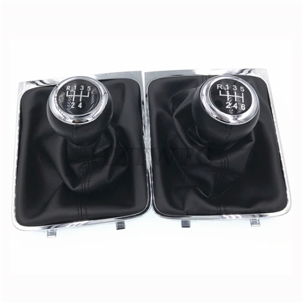 Högkvalitativ 5 6-växlad växlingsknopp för bil med cover för VW Passat B6 2005 2006 2007 2008 2009 2010 2011-5 Speed 5 Speed