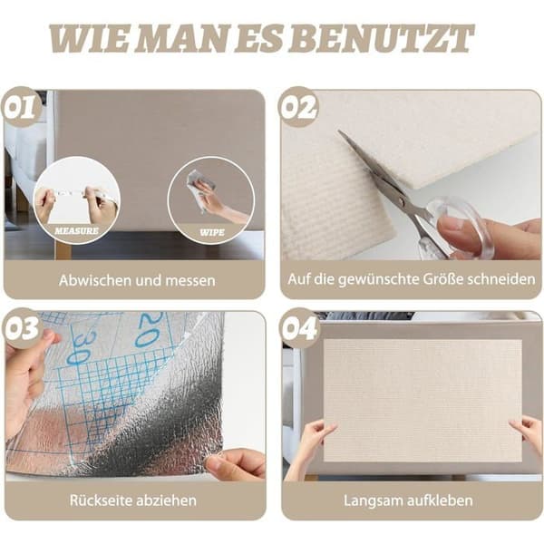 Anti-Rids Kat Sofabeskyttelse 40×200 cm, DIY Kat Rids Sofabeskyttelse, Selvklæbende Kat Rids Stolpe til Sofa - Beige