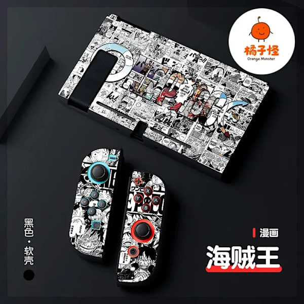 ONE PIECE Luffy Zoro Ace TPU mjukt case Joycon Cover för Nintendo Switch NS OLED-konsol Kristallfodral Tillbehör ONE PIECE 13 For Switch OLED