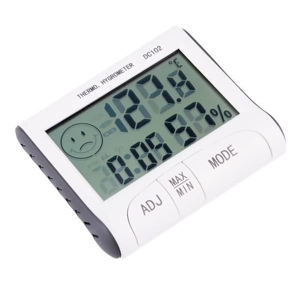 LCD Digitalt Termometer med Sugekop til Akvarium Vivarium (Sort) - 2 Styk