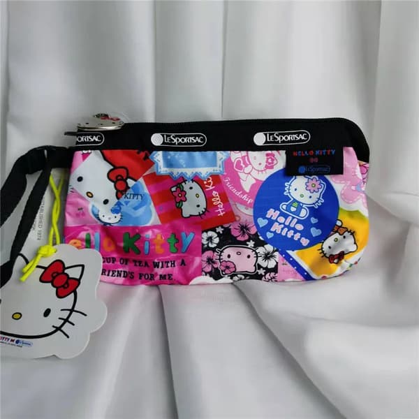 Lesportsac New Sanrio Kawaii Hello Kitty Snoopy Damväskor Tecknade handledsväskor Mode Söta telefonväskor Armbandsväskor 3