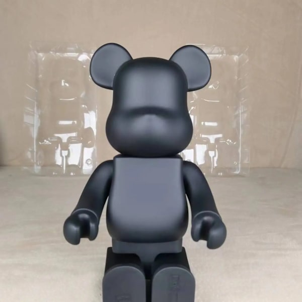 400 % högkvalitativ svart vit björntegel DIY-montering 28 cm Galaxy Painting Bear 3D-modell Mini Brick Figurleksaker black
