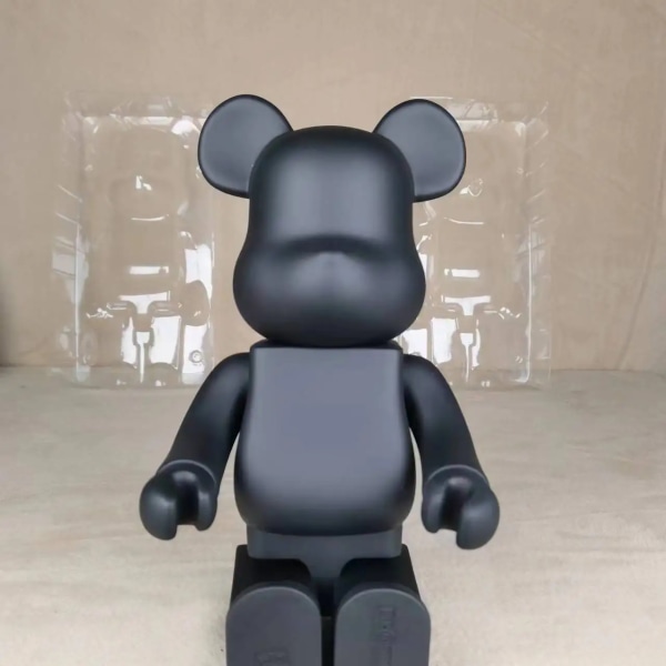 400 % högkvalitativ svart vit björntegel DIY-montering 28 cm Galaxy Painting Bear 3D-modell Mini Brick Figurleksaker Red