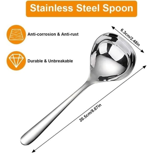 Kjøkkenøse - Rustfritt stål - 20,5 cm - Ergonomisk - Antikorrosjon - 2 stk