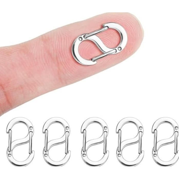(Silver) Lås - Ej specificerat - 5-pack - Rostfritt stål - Dubbel öppning - Silver Silver