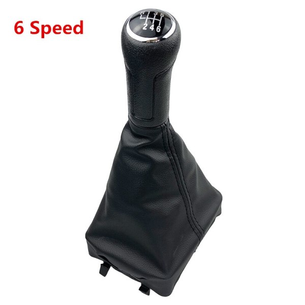 Växelspaksreglage Skiftare PU Läder Gaitor Boot För Volkswagen VW Polo 9N 9N2 GTI 2002 2003 2004 2005 2006 2007 2008 2009-6 Speed B0190 6 Speed B0190