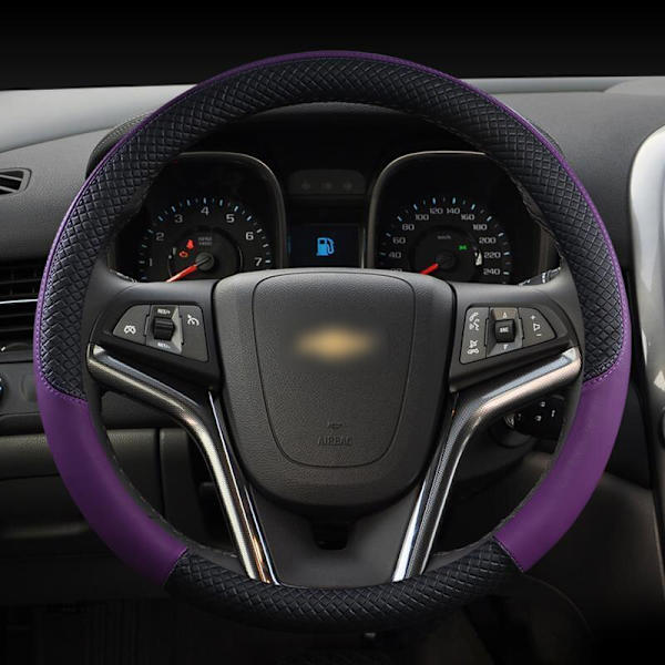 (Lila) Cover i läder Halkskyddad rattfläta till Chevrolet Malibu Captiva Orlando Högkvalitativa tillbehör Purple