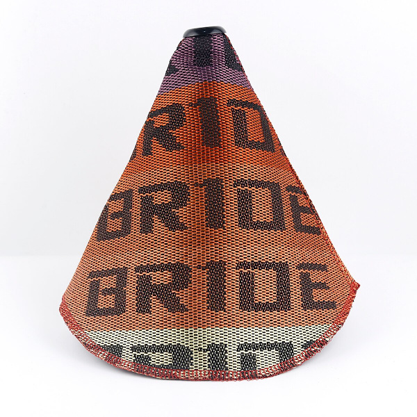 JDM Style High Quality Hyper Tyg Shifter Boot Racing Shift Knop Cover Kragar för Universal Car med röda sömmar - brud orange bride orange