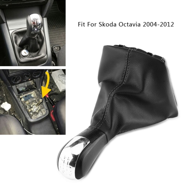 5-växlad bilväxelratt Växelspaksdamask Boot Kit för Skoda Octavia 2004-2012-