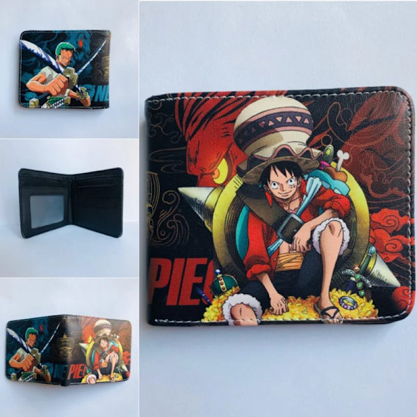 One Piece Plånbok Luffy Coin Money Clips Roronoa Zoro Handväska Söt tecknad figur Print Korthållare Piccolo Accessoeris Pojkar Presenter One piece-2