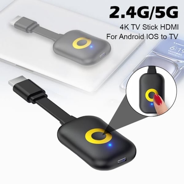 HDMI Mottaker-Dekoder - MOMOTOU - 4K - WiFi 802.11 b/g/n - Kompatibel med Android/iOS/Windows