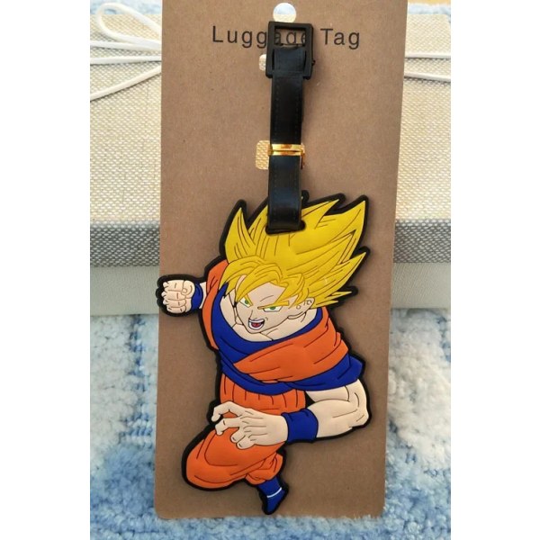 Dragon Ball Goku Anime Resetillbehör Bagageetikett Silica Gel Resväska ID-adresser Hållare Bagage Boarding Tag Bärbar etikett Dragon Ball 08