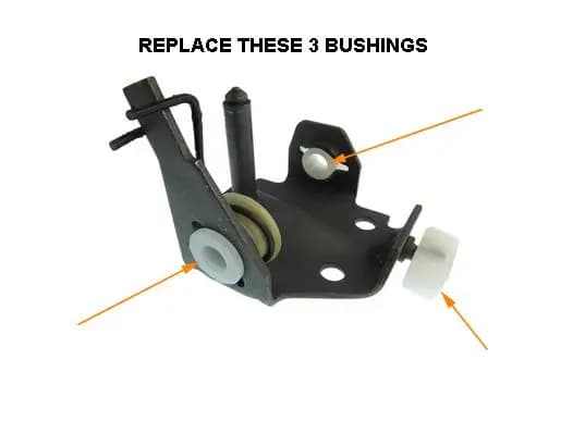Solid Shifter Bøsningsreparationssæt til Kabineside til 02A Trans til VW Golf MK3 / Jetta MK3 / Corrado / Lupo