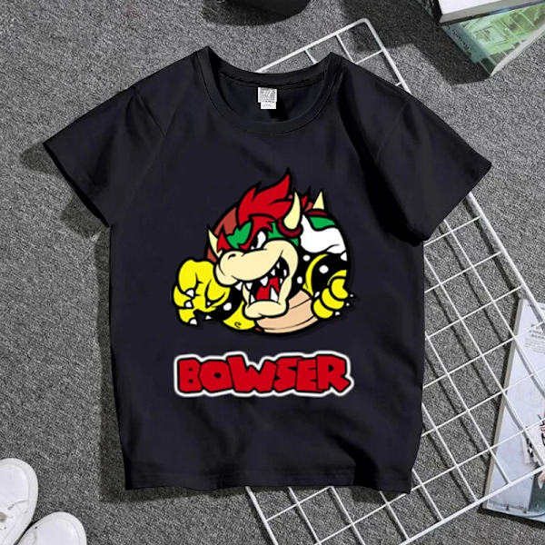 Super Marios Bros Cosplay T-shirts för barn Söt Anime Figur Waluigi Wario Peach Padda Luigi Män Kvinnor Kortärmade T-shirts 1 Adult-S