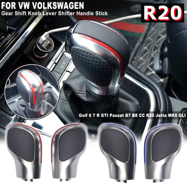 DSG Växelspaksknopp Krom Med Läder Växellåda Cover För VW Golf 6 7 R Passat B7 B8 CC R20 För Jetta MK6 GLI TIGUAN-Option 2 Option 2