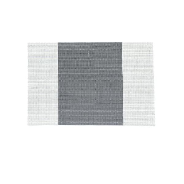 Sett med 4 PVC-brikker, varmeisolasjon, duker, 45 cm x 30 cm, grå