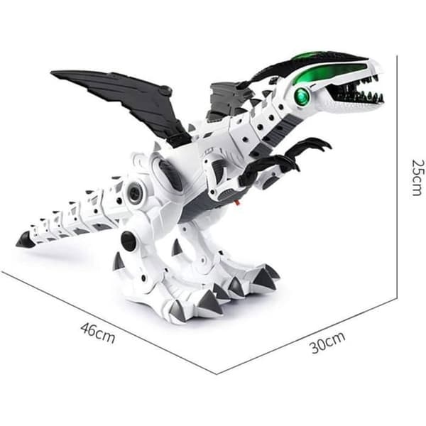 (Grønn, Hvit) Robot Dinosaur Tåkeleke - Switch & Go Dino - Vannsprøyte med Grønt og Hvitt Lys Green, white