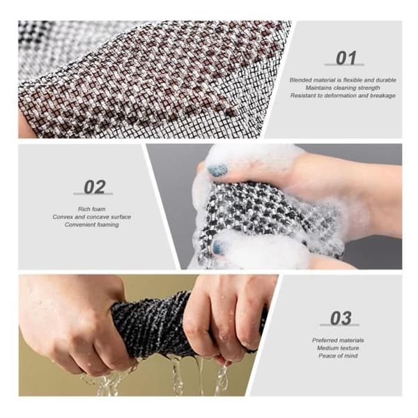 (Sort) Eksfolierende vaskeklud - Uspecificeret - Badesvamp - Sort - Vaskbar - 2 teksturer Black