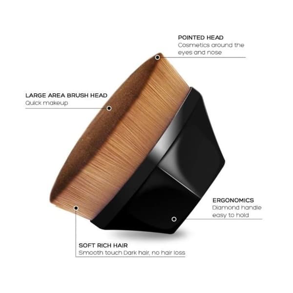 Foundation Børste - Makeup - Super Blød - Ergonomisk - Multifunktionel - Beskyttende Etui