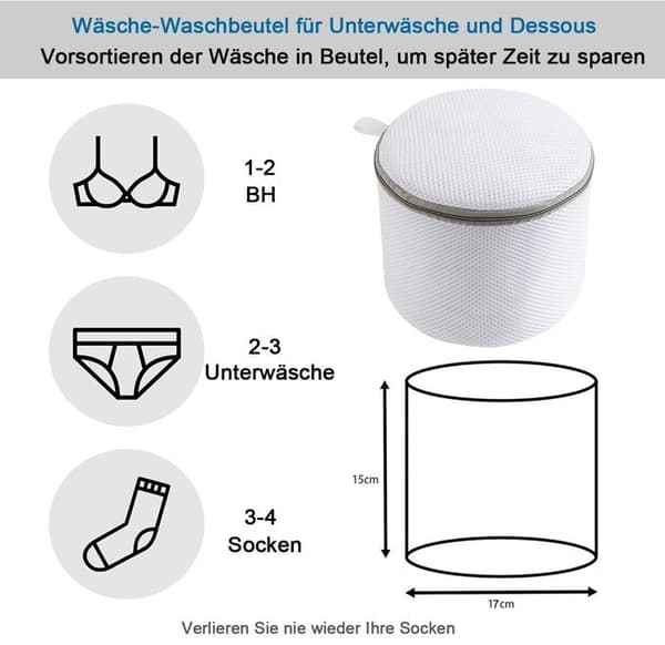 Vaskenet, professionelle vaskenet til bh'er, vasketøjspose til lingeri (vaskeposer til bh'er, 2 stk.)