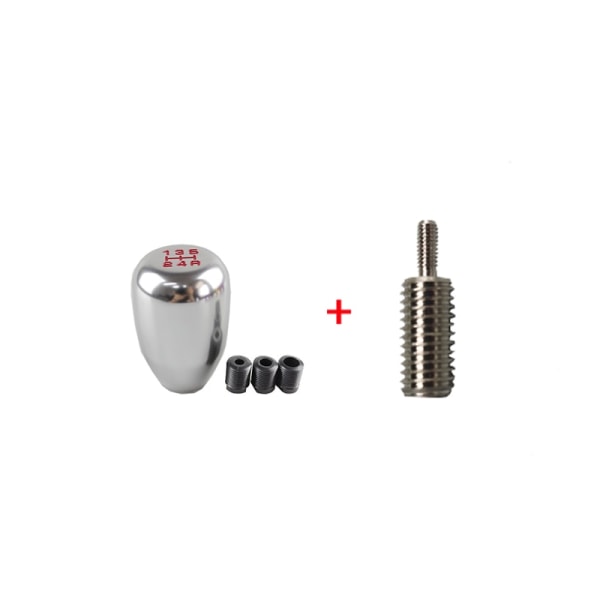 Manuell 10x1,5 växeladapter för Logitech G25 G27 G29 G920 Modifiering Aluminiumlegering Tillbehör Personlig växelhuvud-silver set Silver set
