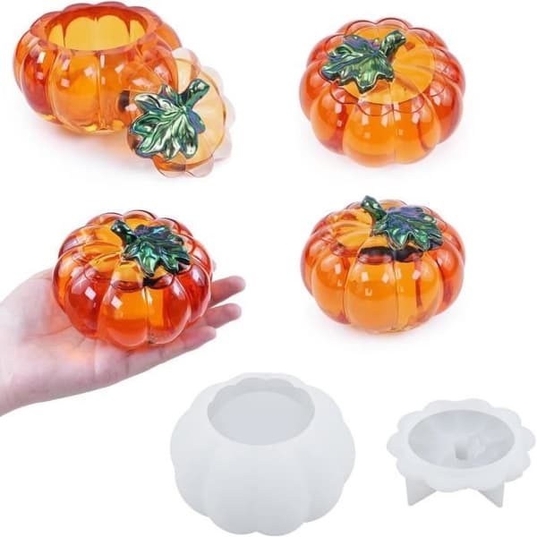 Silikonformar - Ospecificerad - Halloweenpumpa - Set om 2 - Hattlock - Epoxiförvaring