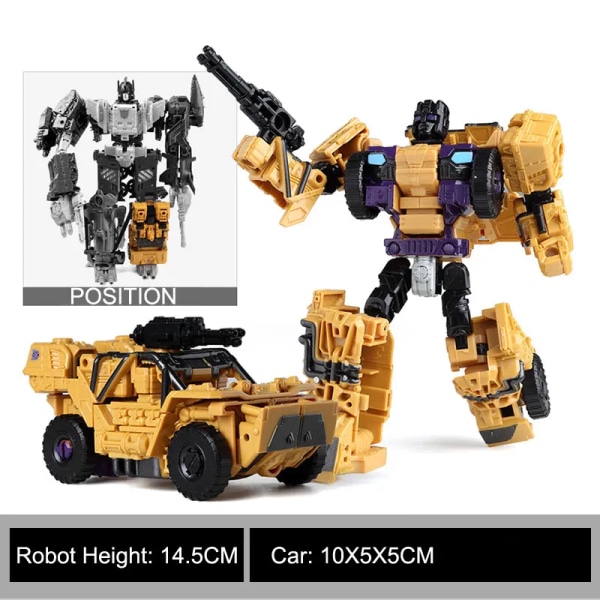 Haizhixing 5 IN 1 Transformation Bruticus 5IN1 Sets Flygplansbilar Tank Robotleksaker War Team TF Action Figure I lager B104 NO BOX