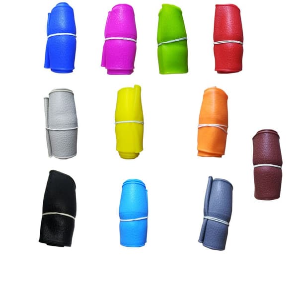 (Mørkegrå) Tekstur Bil Auto Silikone Rat Handske Cover Blød Multi Farve Universal Skin Bløde Silikone Rat Covers Shell Dark Grey