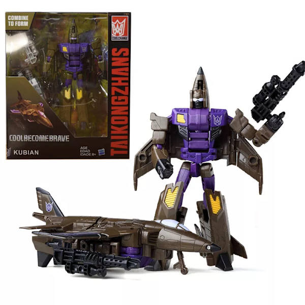 HZX Transformation Robot Billeksaker Pojkar Anime Bruticus Flygplan Tank Engineering Flygplan Modell KO Barn Present B103 NO BOX