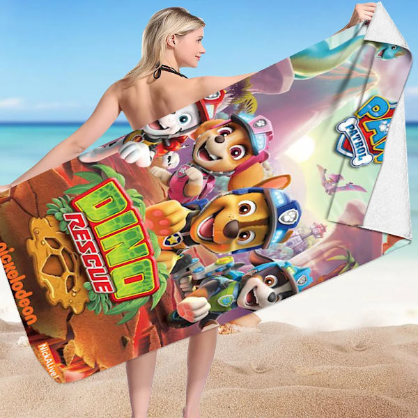 Anime Paw Patrol Strandhandduk Tecknad Chase Sommarhanddukar Badrum Badhandduk Simma Julhanddukar Resor Strandhandduk Snabbtork STJ-24-14 70x150 Fine fibres